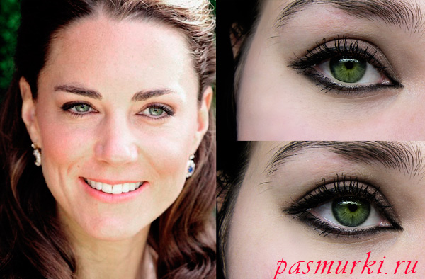 Макияж для зеленых глаз от Кейт Миддлтон