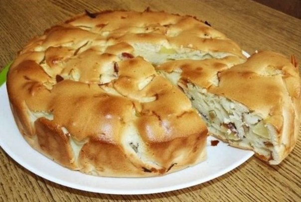 Яблочный пирог на кефире 