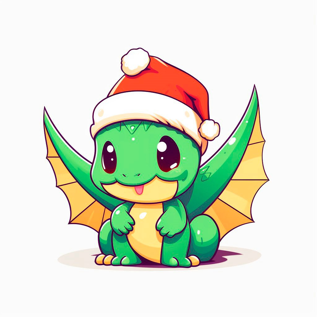 дракон в новогодней шапке картинки